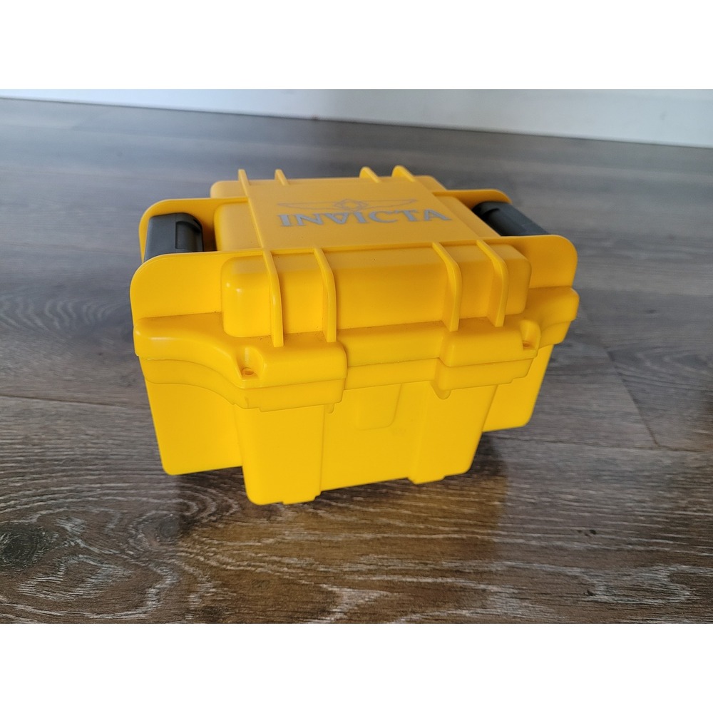 Invicta Watch Box‎ Yellow Hard Protective Case Storage Display Container #2 - Picture 4 of 4